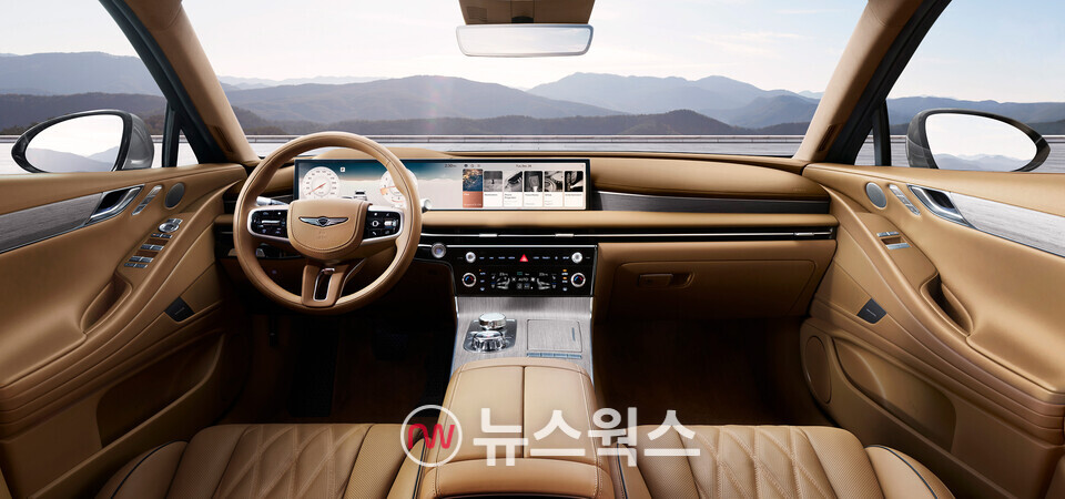 제네시스 G80의 실내 모습. (사진제공=제네시스)