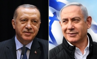 레제프 타이이프 에르도안(왼쪽) 터키대통령과 베냐민 네타냐후 총리. (출처=레제프 타이이프 에르도안·베냐민 네타냐후 SNS)