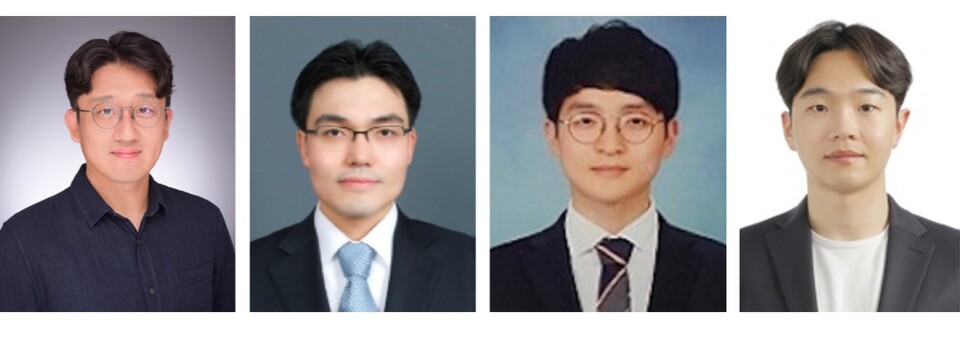 김형수(왼쪽부터)  교수, 윤동기 교수, 편정수 박사과정,  박순모 박사 (사진제공=KAIST)