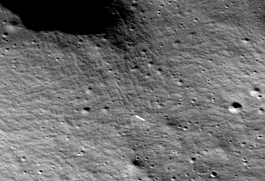 NASA의 달 정찰 궤도선은 24일 오후 1시 57분(미국 동부 표준시 기준) 달 표면에서 오디세우스(Odysseus)라고 불리는 무인 우주선 사진을 포착했다.(사진=NASA 홈페이지)