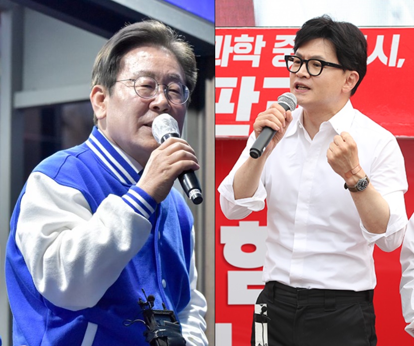 이재명(왼쪽) 민주당 상임선대위원장과 한동훈 국민의힘 총괄선거대책위원장. (사진제공=민주당, 국민의힘)