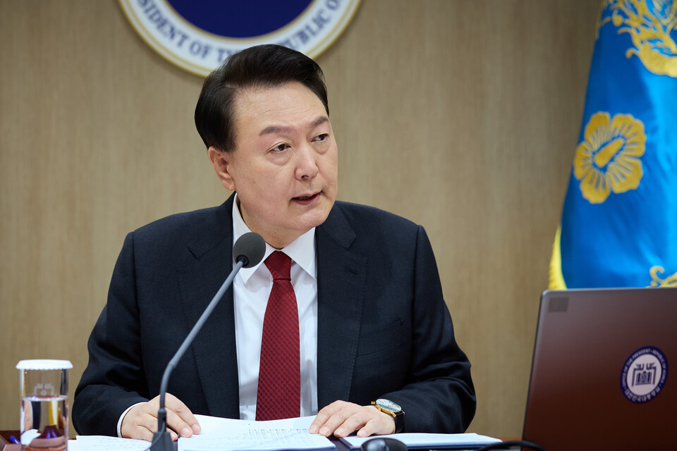 윤석열 대통령이 서울 용산 대통령실에서 제13회 국무회의를 주재하고 있다. (사진제공=대통령실)