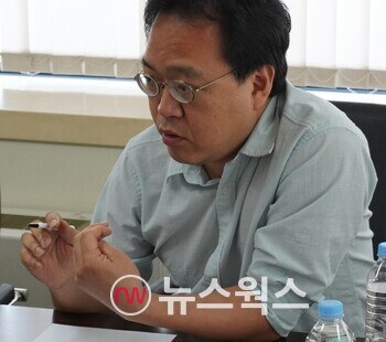 이정현 사회적협동조합 일하는 학교 사무국장. (사진=백종훈 기자)