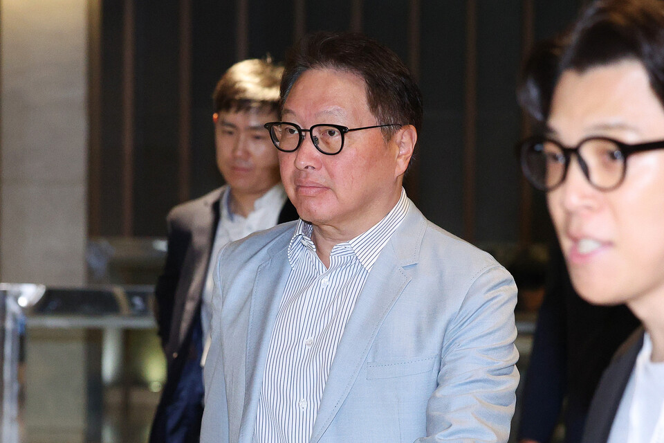 최태원 SK그룹 회장이 19일 서울 광진구 워커힐호텔에서 열린 SK 이천포럼에 참석하고 있다. (사진=뉴스1)