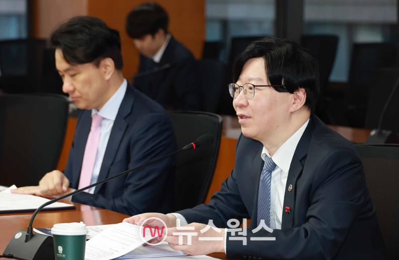 20일 김소영(오른쪽) 금융위원회 부위원장이 '금융시장 현안 점검·소통 회의'에서 발언하고 있다. (사진제공=금융위원회)