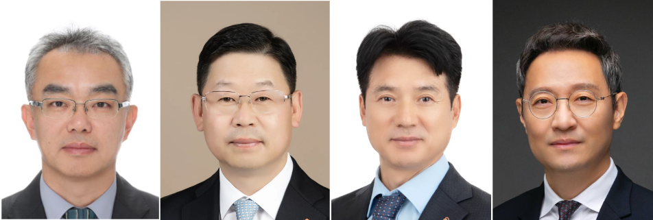 (왼쪽부터) 문경원 한화임팩트 사업부문 신임 대표, 이구영 한화파워시스템 신임 대표, 류양식 한화모멘텀 신임 대표, 김종호 한화자산운용 신임 대표. (사진제공=한화그룹)