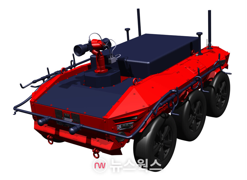 무인 소방로봇 렌더링 이미지. (사진제공=현대차그룹)