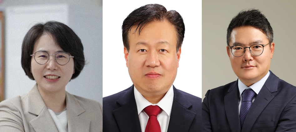 이영란(왼쪽부터) 동원CNS 대표이사, 정용욱 동원시스템즈 2차전지사업부문 대표이사, 신동만 동원시스템즈 소재사업부문 대표이사. (사진제공=동원그룹)