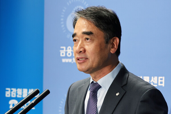 함용일 금융감독원 부원장이 31일 오후 서울 영등포구 여의도 금감원 브리핑실에서 열린 '자본시장 현안 기자간담회'에서 모두발언을 하고 있다. (사진=뉴스1)