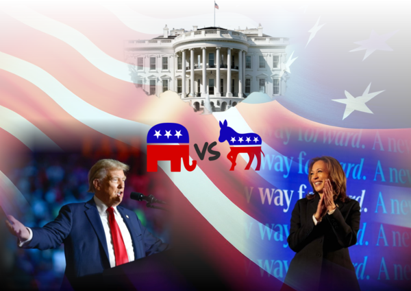 도널드 트럼프 공화당 후보와 카멀라 해리스 민주당 후보 간 제47대 미국 대통령 선거가 사흘 앞으로 다가왔다. (그래픽=미리캔버스)