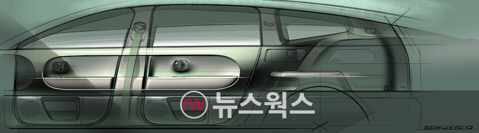 13일 현대차가 '아이오닉 9' 의 내장 티저 이미지를 공개했다. (사진제공=현대차)