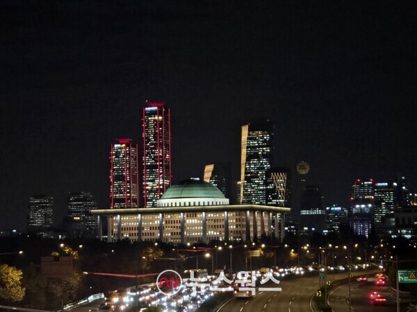 여의도 증권가 야경. (사진=박성민 기자)