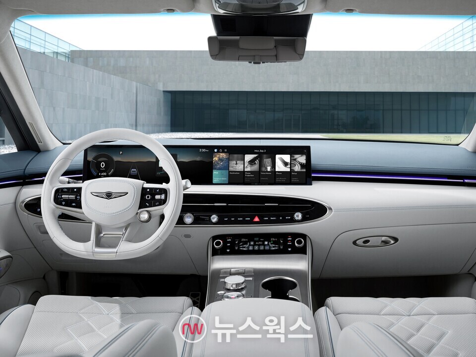 제네시스 'GV70 전동화 부분 변경' 모델 실내. (사진제공=제네시스)