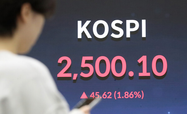 3일 오후 서울 영등포구 여의도 한국거래소 전광판에 증시 종가가 표시되고 있다. (사진=뉴스1)