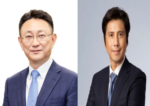 김우석(왼쪽) 삼성자산운용 신임 대표와 박명제 삼성자산운용 신임 ETF 사업부문장. (사진제공=삼성자산운용)