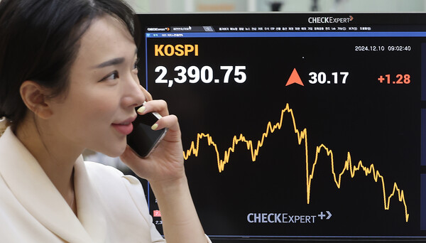 지난 10일 오전 서울 여의도 한국거래소 전광판에 증시 시황이 표시되고 있다. (사진=뉴스1)