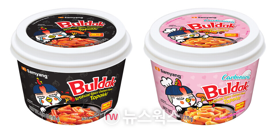 미국 월마트에 입점하는 수출용 불닭떡볶이 이미지. (사진제공=삼양식품)