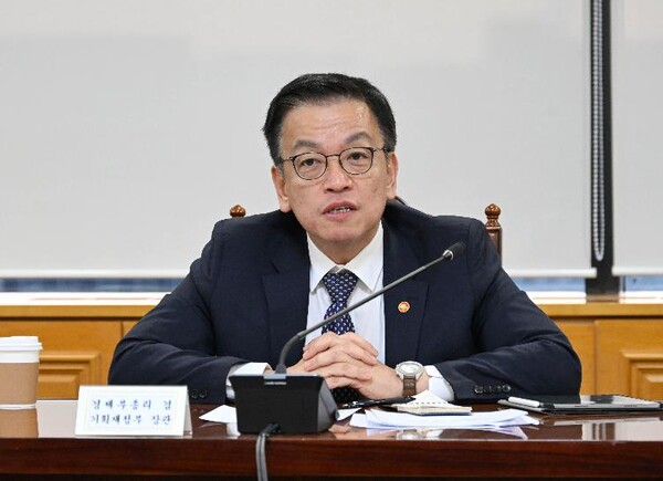 최상목 부총리가 지난 16일 은행연합회에서 열린 '긴급 거시경제·금융현안 간담회'를 주재하고 있다. (사진제공=기획재정부)