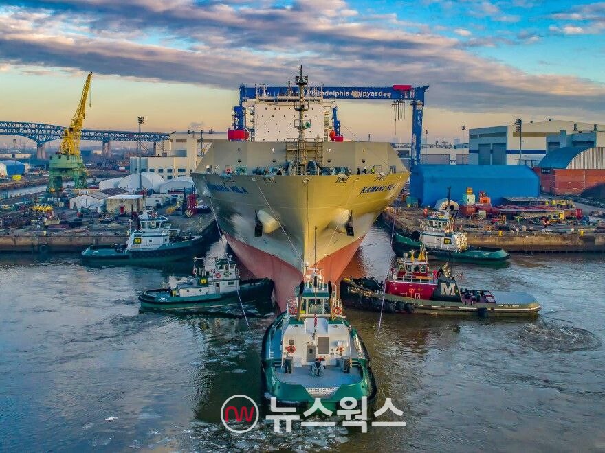 미국 필리 조선소 전경. (사진제공=한화그룹)