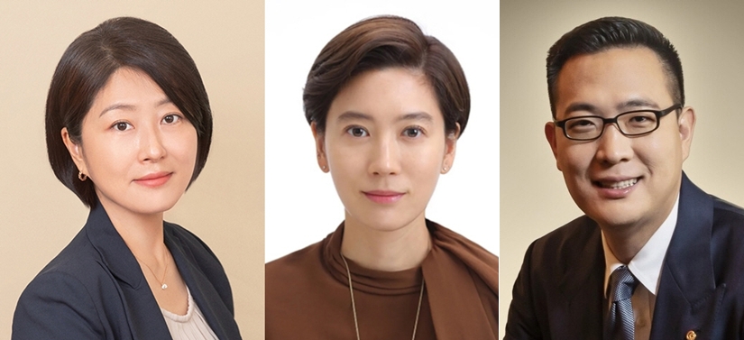 이선정(왼쪽부터) CJ올리브영 대표, 임세령 대상홀딩스 부회장, 김동선 한화호텔앤드리조트 부사장. (사진제공=각사)