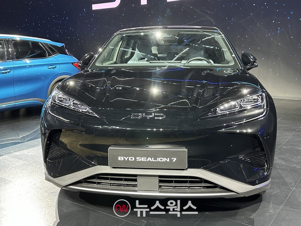 BYD의  중형 전기 SUV '시라이언 7'. (사진=정현준 기자)
