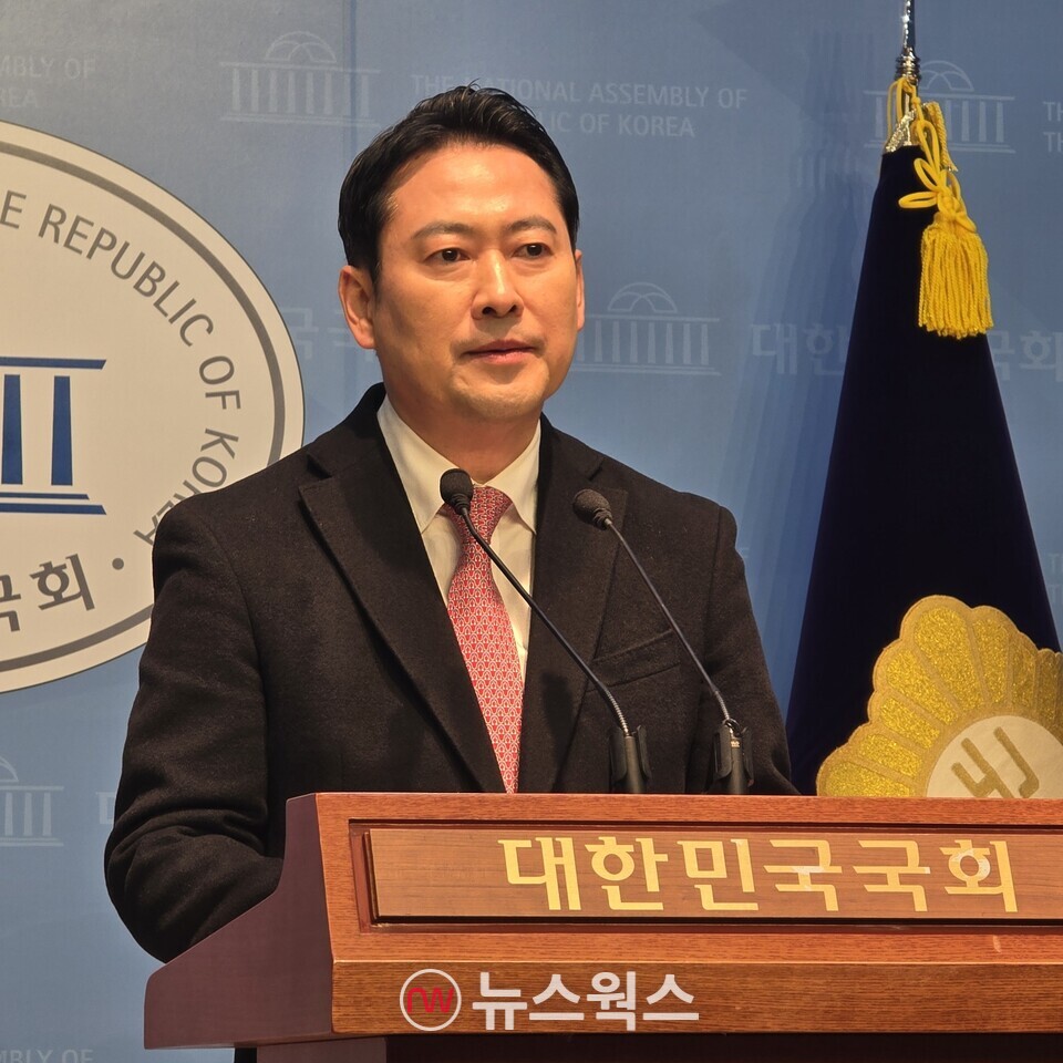 장동혁 국민의힘 의원이 13일 국회소통관 기자회견을 하고 있다. (사진=원성훈 기자)