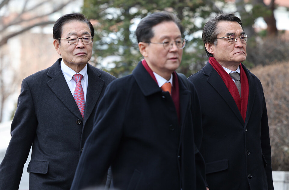 윤 대통령 변호인단. (사진=뉴스1)