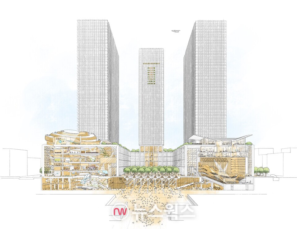 현대차그룹 GBC 디자인 투시도 일러스트. (사진제공=현대차그룹)