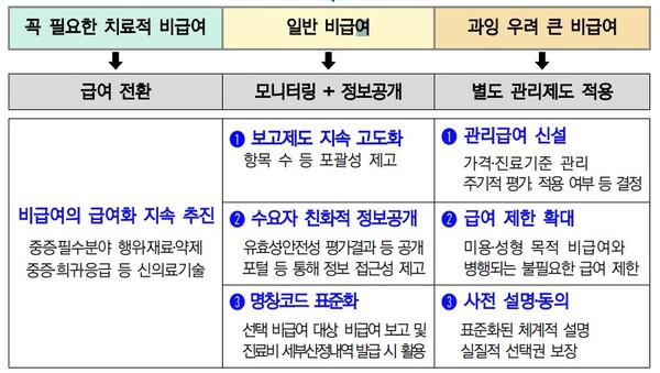 비급여 적정관리 방안. (자료제공=보건복지부)