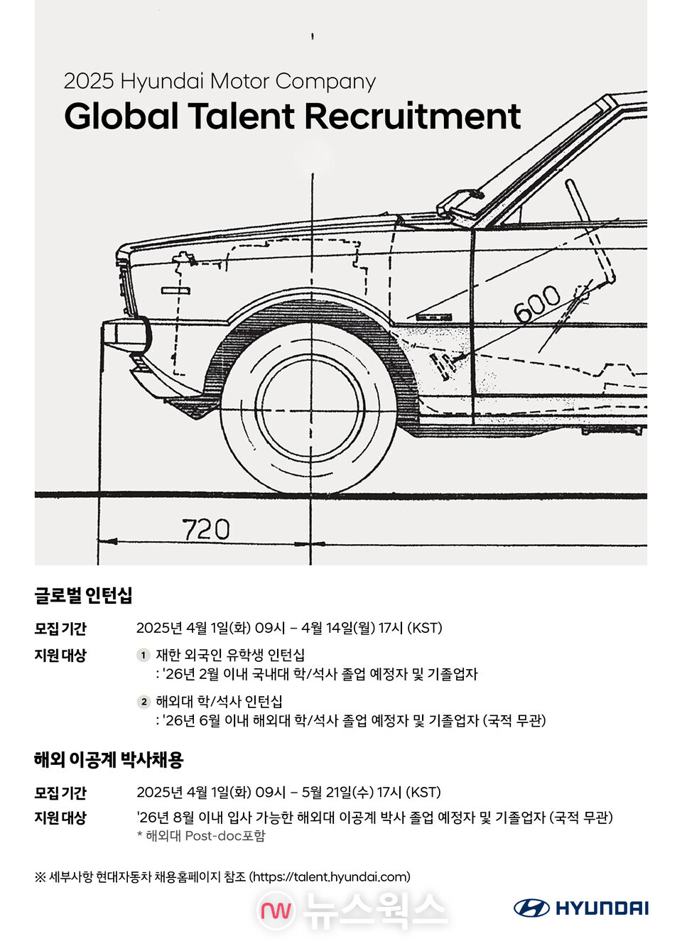현대자동차가 다음 달 1일부터 2주간 글로벌 인재 채용을 진행한다. (사진제공=현대자동차)