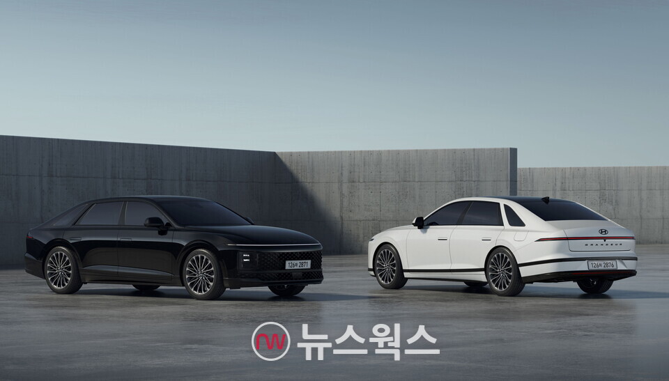 ‘블랙 익스테리어 패키지’가 적용된 2025 그랜저의 외장. (사진제공=현대차)