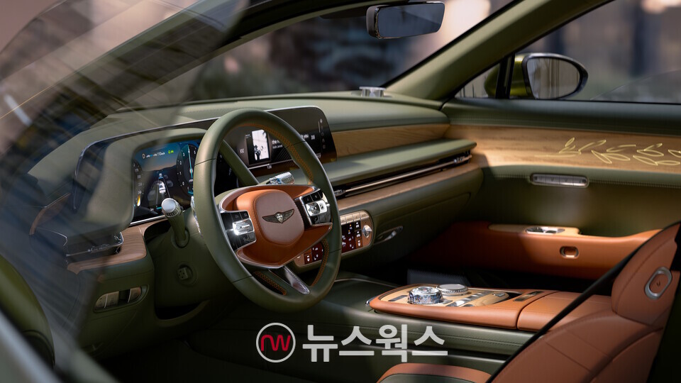 제네시스 '엑스 그란 쿠페'의 1열 내부. (사진제공=제네시스)