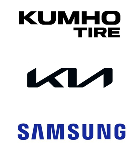 금호타이어 ·기아·삼성 로고.