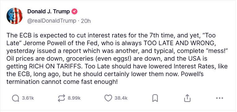 (출처=트럼프 트루스소셜)