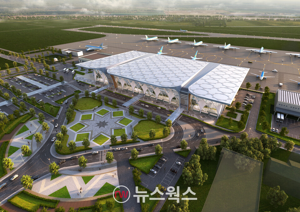 우르겐치공항 신규 여객터미널 조감도. (사진제공=인천국제공항공사)