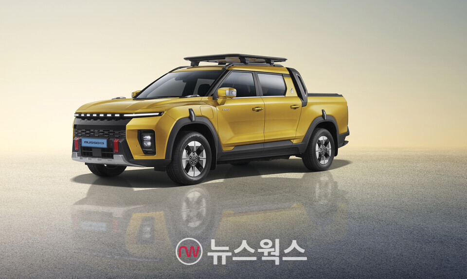 KGM의 전기 픽업트럭 '무쏘EV'. (사진제공=KGM)