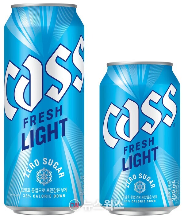 오비맥주의 '카스 라이트'가 올해 1분기 맥주 가정시장 점유율 순위 3위를 차지했다. (사진제공=오비맥주)