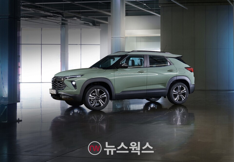 쉐보레 2026년형 트레일블레이저 액티브(ACTIV) 트림에 피스타치오 카키 색상이 적용됐다. (사진제공=한국지엠)