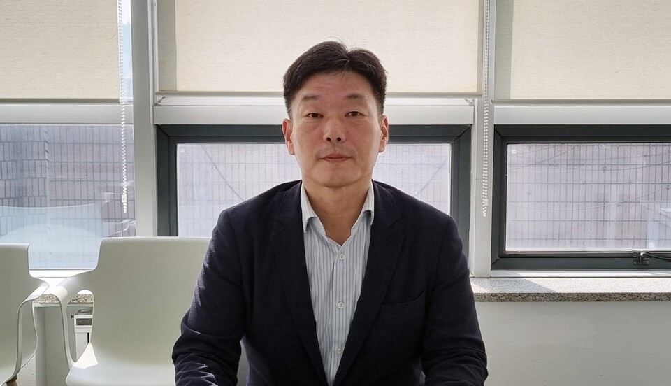 정호성 이나인페이(E9pay) 전략기획실장이 지난 14일 서울 관악구 이나인페이 본사에서 본지와 인터뷰를 진행하고 있다. (사진=손일영 기자)