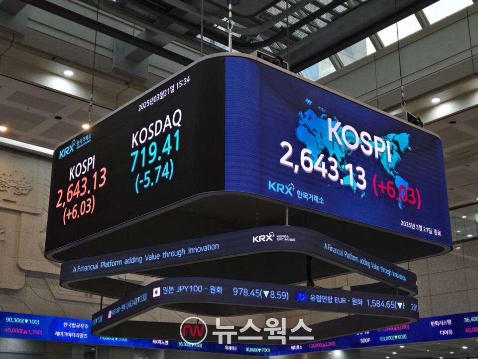 한국거래소 전광판. (사진=박성민 기자)