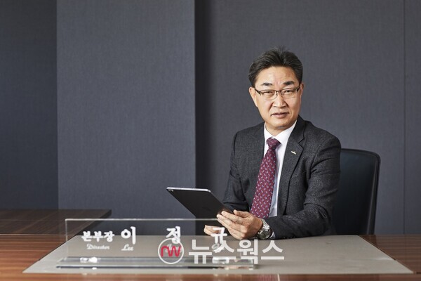 이정규 KH메디체크 건협 경기본부장이 인터뷰를 하고 있다. (사진=최윤희 기자)