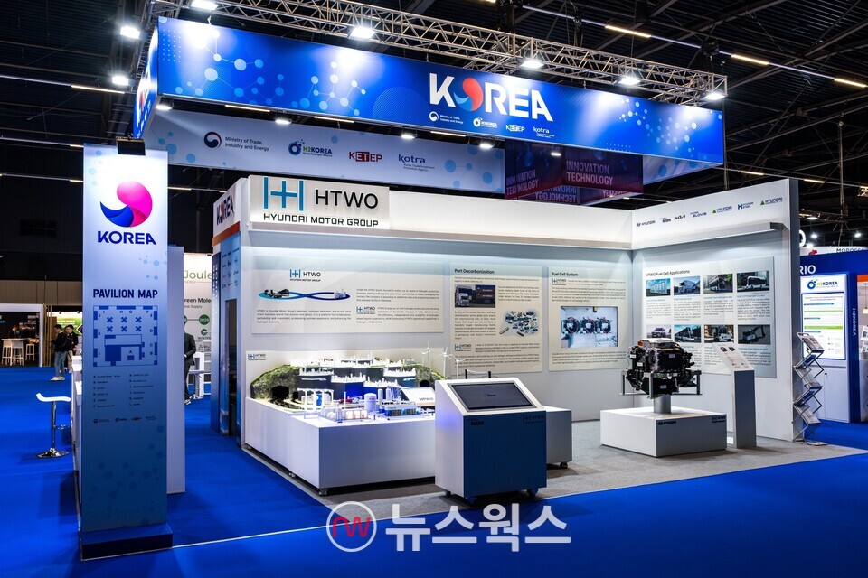 '월드 하이드로젠 서밋 2025' 전시장에 마련된 현대차그룹 부스. (사진제공=현대차그룹)