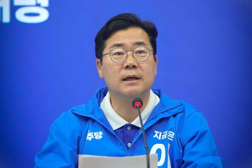 박찬대 더불어민주당 상임총괄선대위원장이 지난 21일 오전 서울 여의도 중앙당사에서 열린 중앙선거대책위원회의에서 발언하고 있다. (출처=박찬대 의원 페이스북)