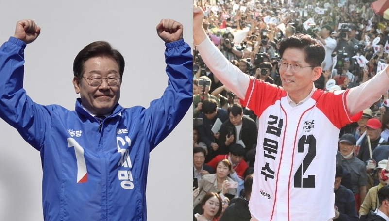 이재명(왼쪽) 더불어민주당 대선후보와 김문수 국민의힘 대선후보. (출처=윤호중 페이스북·김문수 인스타그램)