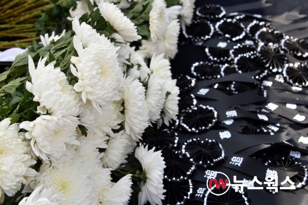 ‘제64회 현충일 추념행사’ 국화 헌화 이미지. (사진=뉴스웍스 DB)