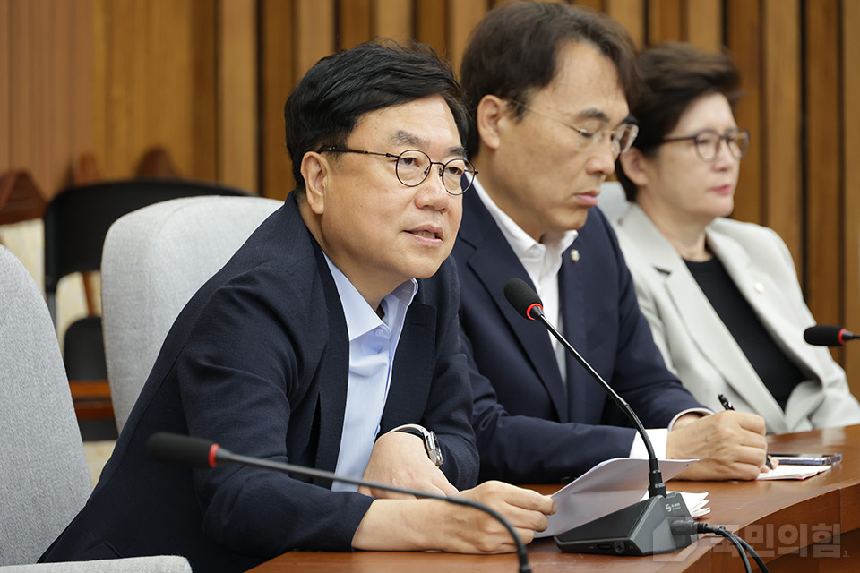 서범수 국민의힘 의원이 10일 국회에서 열린 원내대책회의에서 발언하고 있다. (사진제공=국민의힘)