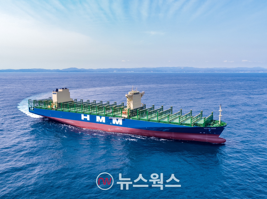 HD현대중공업이 지난 2024년 인도한 컨테이너선 시운전 광경. (사진제공=HD현대)