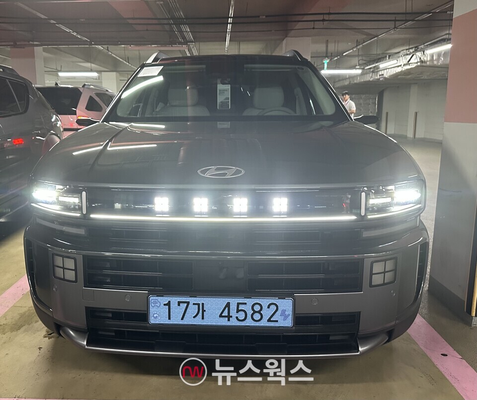 현대차 '디 올 뉴 넥쏘'의 앞모습. (사진=정현준 기자)