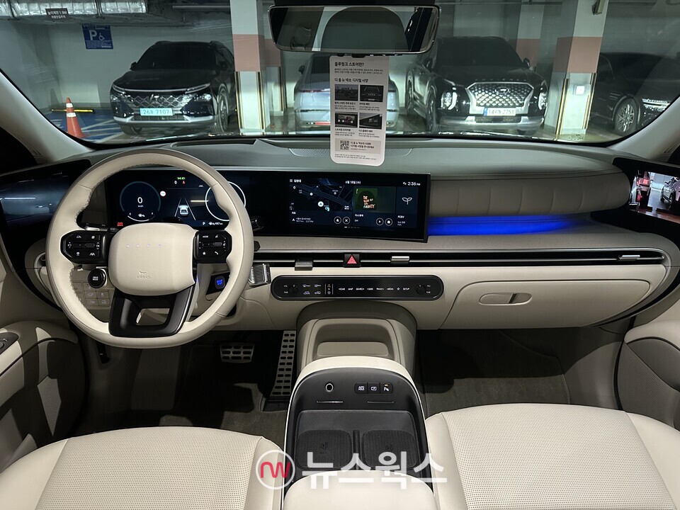 현대차 ''디 올 뉴 넥쏘'의 1열. (사진=정현준 기자)