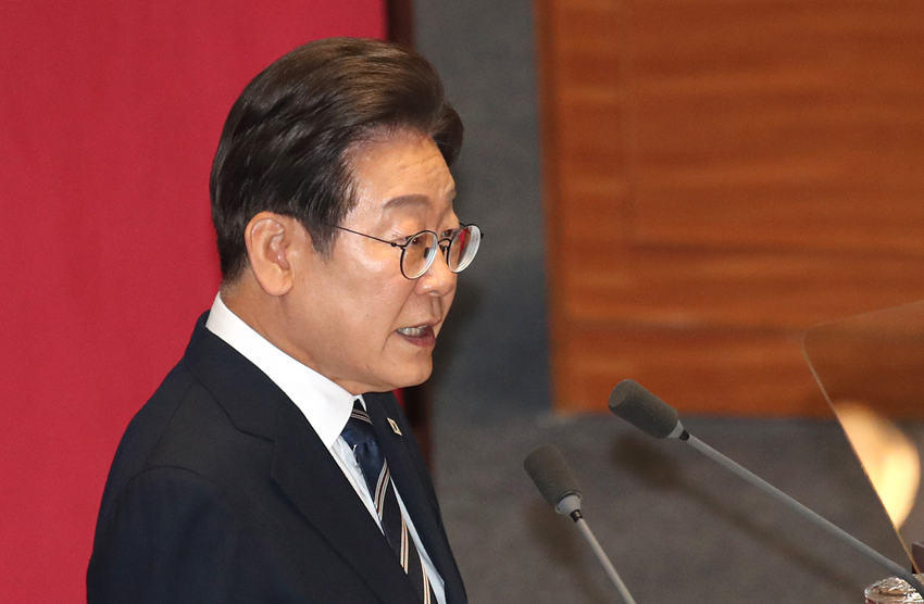 이재명 대통령이 26일 여의도 국회 본회의장에서 올해 2차 추가경정예산안에 대한 정부 시정연설을 하고 있다. (사진=뉴스1)